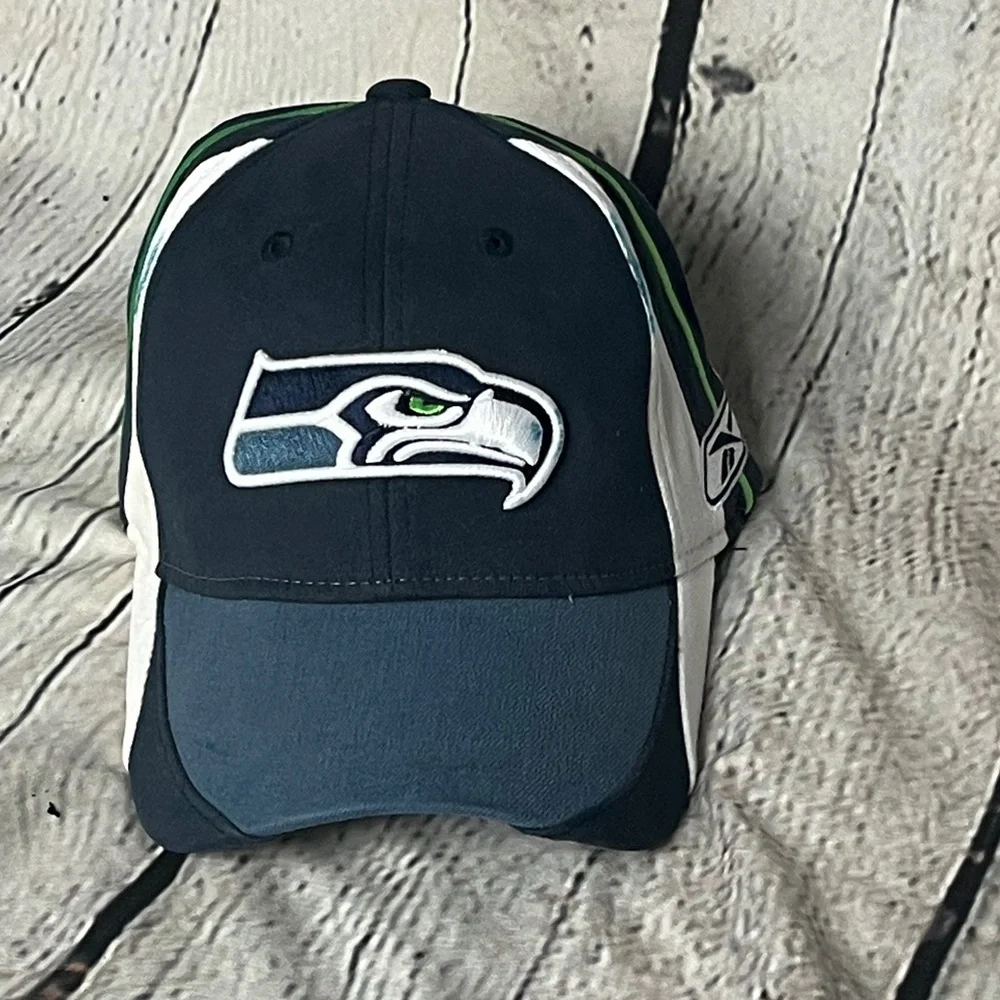 Add On Navy and White Women's Cap with Green Accent